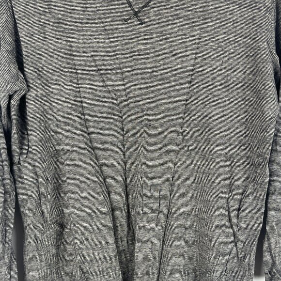 Massimo Dutti Top Blouse Size M Gray 3/4 Sleeve Crew Neck 100% Linen - Picture 3 of 9